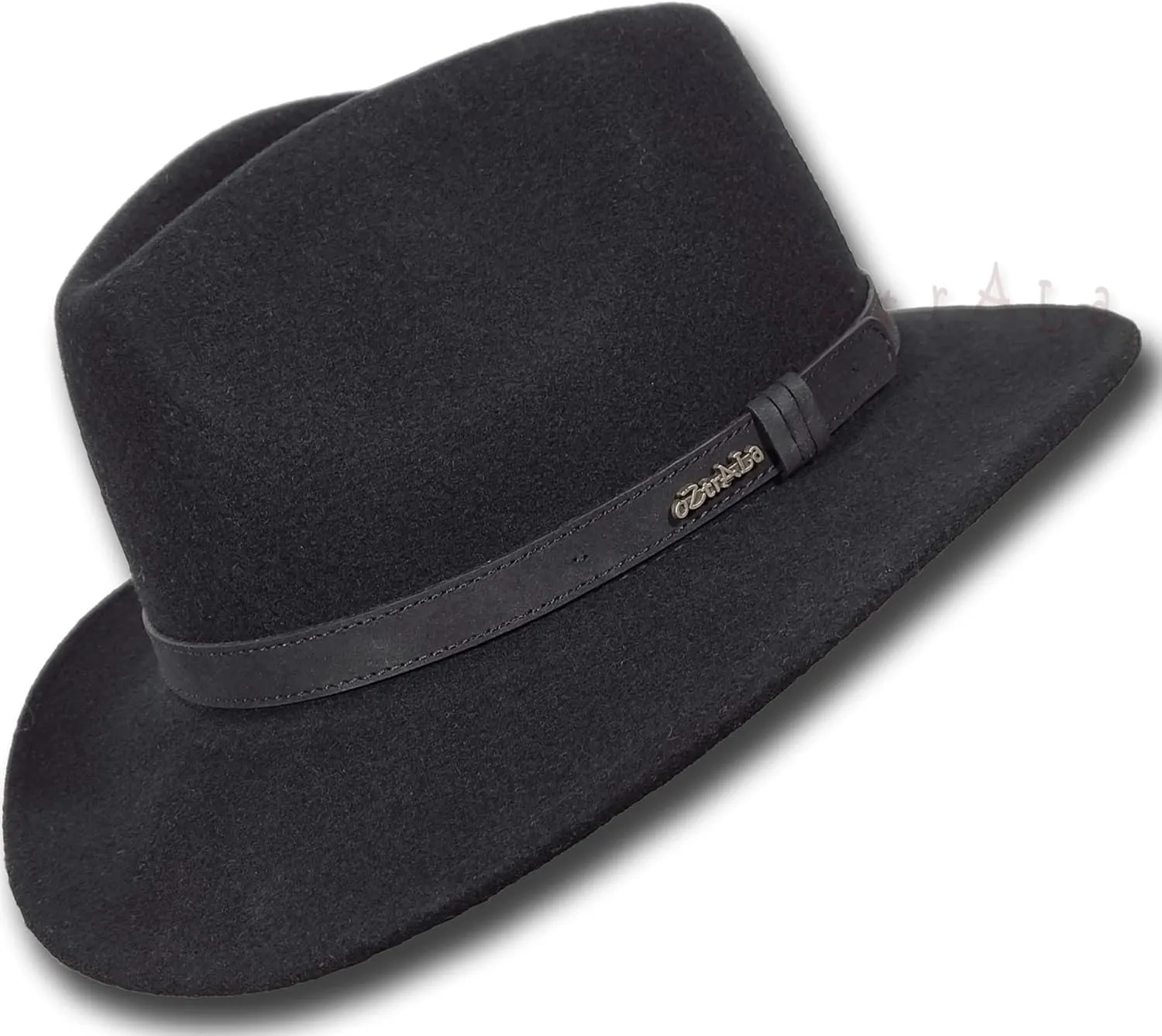 OztralaAustralian Wool Felt HAT Outback Vintage Classic Fedora Men Leather Band Cowboy HW01 US