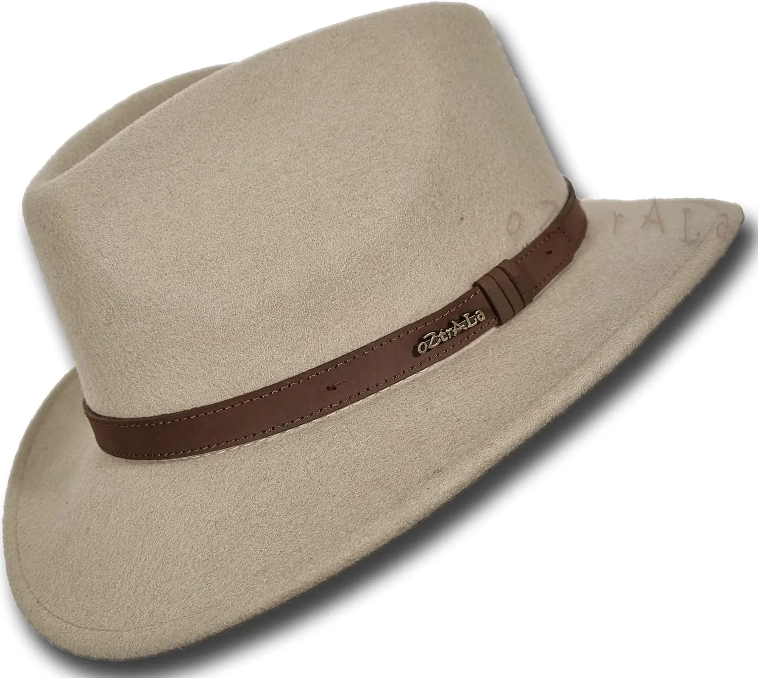 OztralaAustralian Wool Felt HAT Outback Vintage Classic Fedora Men Leather Band Cowboy HW01 US