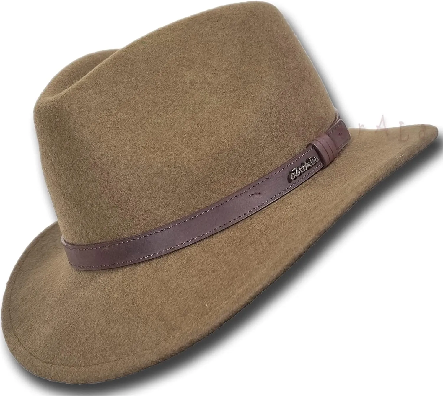 OztralaAustralian Wool Felt HAT Outback Vintage Classic Fedora Men Leather Band Cowboy HW01 US