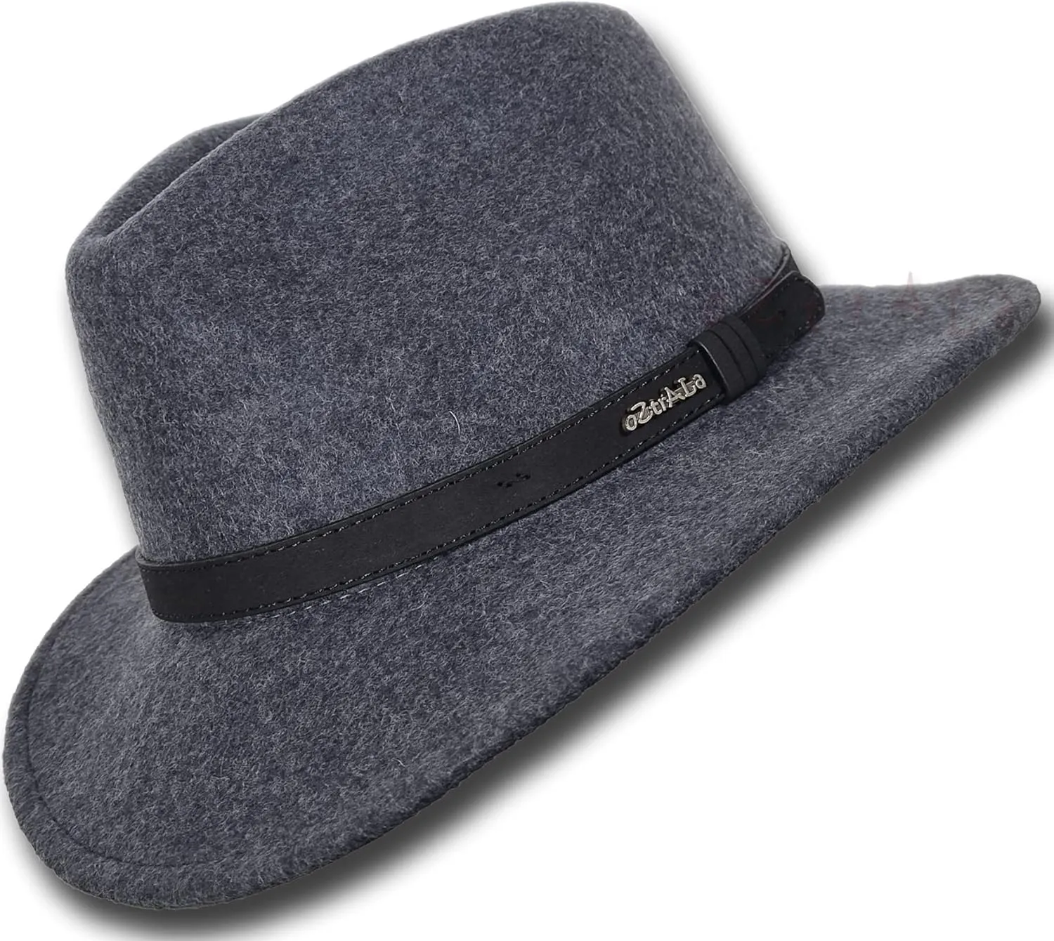 OztralaAustralian Wool Felt HAT Outback Vintage Classic Fedora Men Leather Band Cowboy HW01 US