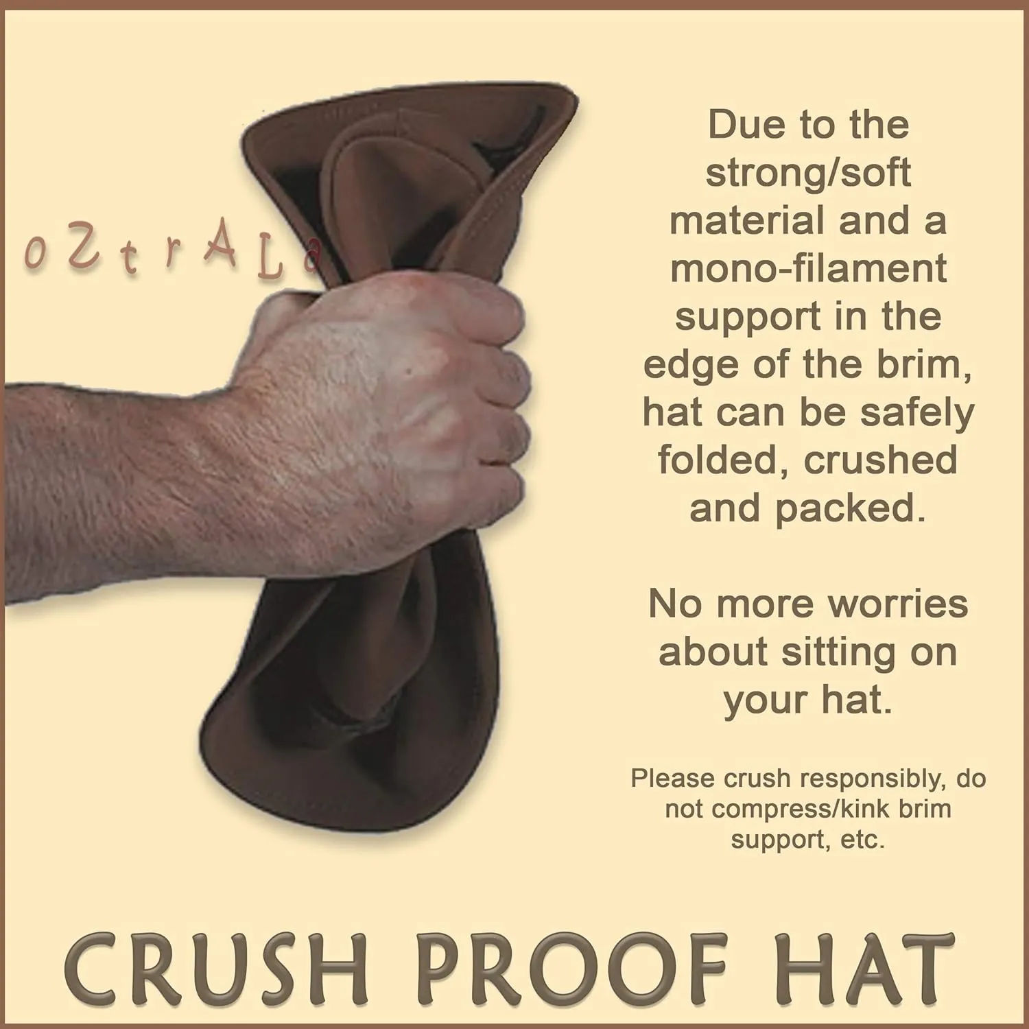 OztralaAustralian Wool Felt HAT Outback Vintage Classic Fedora Men Leather Band Cowboy HW01 US