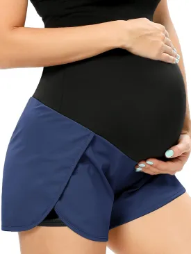 POSHGLAM Womens Maternity Shorts Over Belly Workout Running Casual Summer Pregnancy Shorts