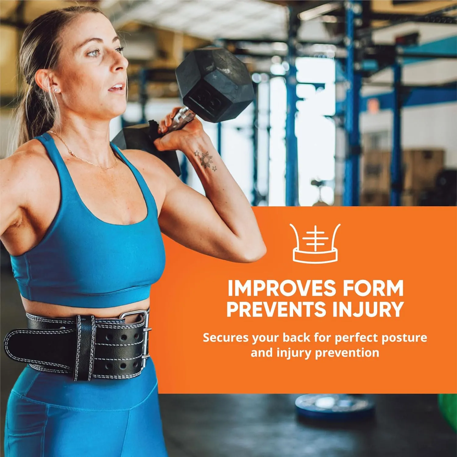 ProFitness Weight Lifting Belt - Premium 4" Wide Functional Fitness Belt for Men & Women - Squat & Deadlift Support