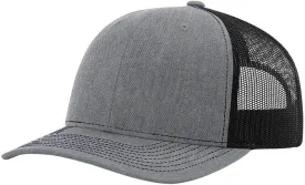 Richardson Youth Trucker Snapback Cap One Size Heather Grey/Black
