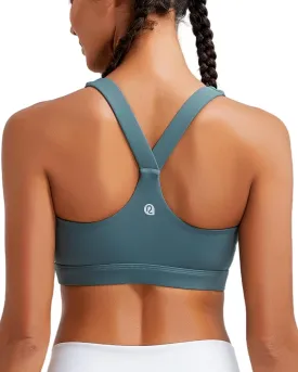 RUNNING GIRL High Impact Sports Bras for Women,Racerback Running Bra Workout Crop Tank Tops Longline Sports Bra Push up