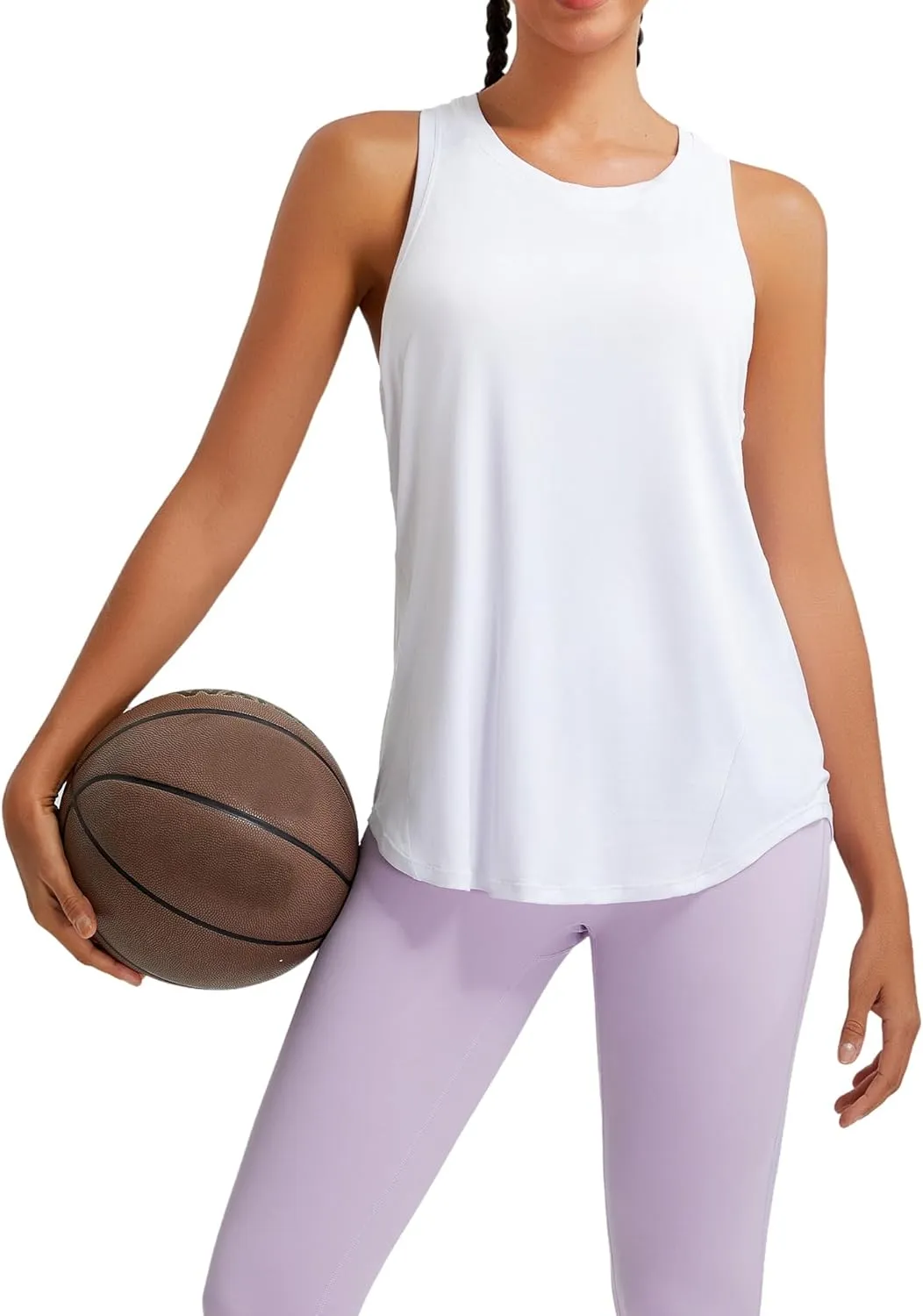 RUNNING GIRL Racerback Running Yoga Athletic Tank Tops for Women, Sleeveless Workout Tank Tops Woman Tennis Shirts