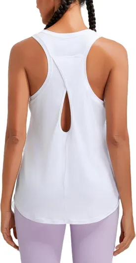 RUNNING GIRL Racerback Running Yoga Athletic Tank Tops for Women, Sleeveless Workout Tank Tops Woman Tennis Shirts
