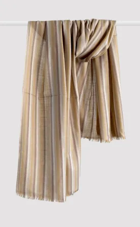 Sand Stripe Wool Wrap