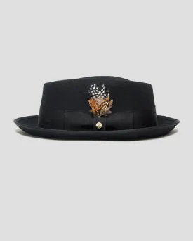 SG Braxton Porkpie Fedora Hat - Black