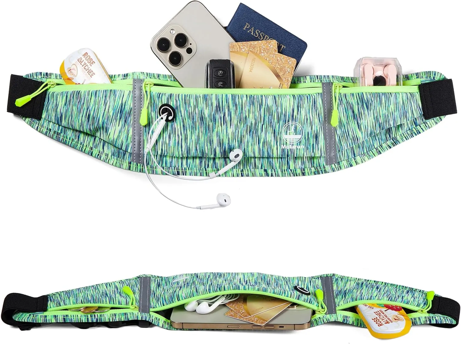Slim Running Belt Fanny Packs for Women Men, Waist Pack Running Fanny Pack Money Belt Phone Holder for Running Sports Hiking Cycling