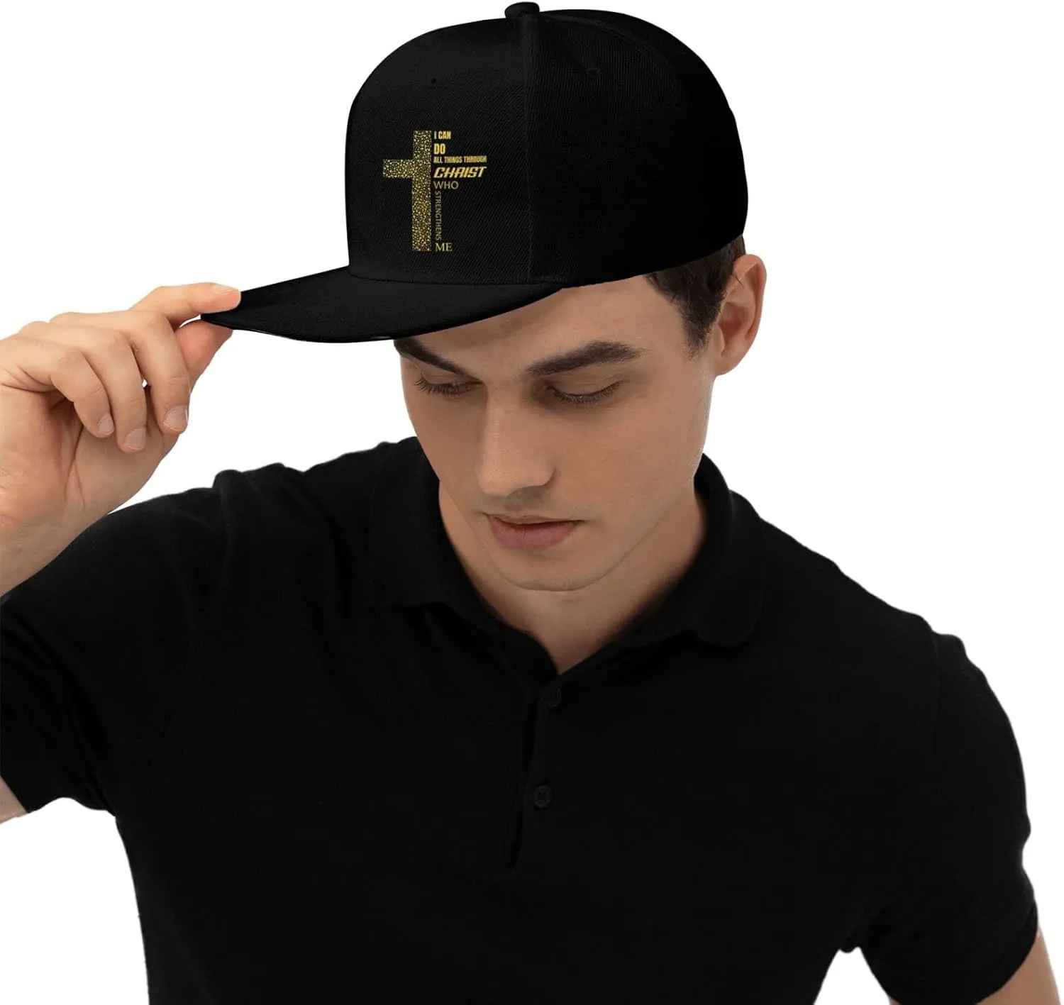 Snapback Hat for Men Women Classic Flat Bill Cap Adjustable Trucker Hat Funny Unisex Hip Hop Cap
