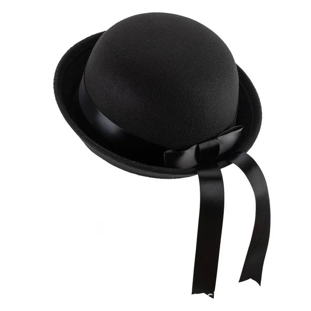 SPPHONEIX JK Cap Watch Horse racing And Various Competitions And Celebrations Elegant Ribbon Bucket Cap Parent Child Bowler Hat Wild For Street