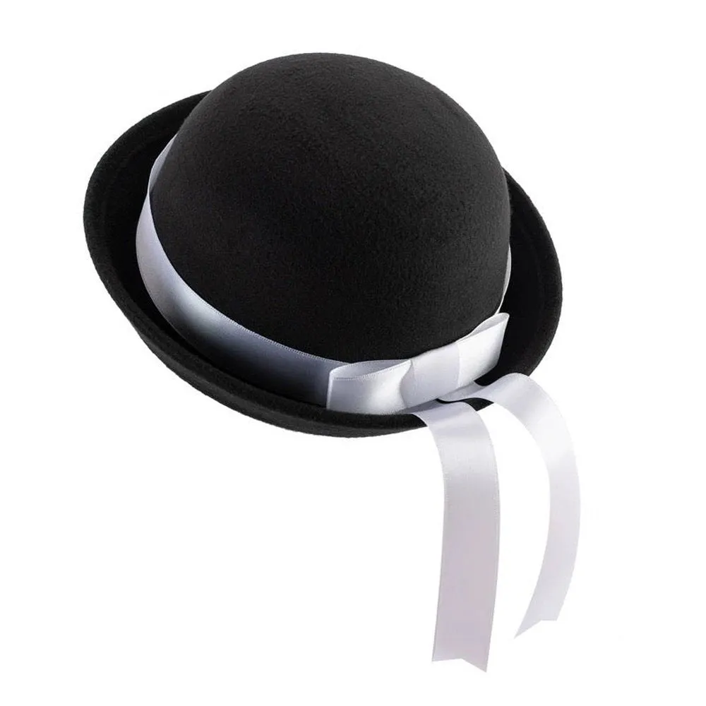 SPPHONEIX JK Cap Watch Horse racing And Various Competitions And Celebrations Elegant Ribbon Bucket Cap Parent Child Bowler Hat Wild For Street