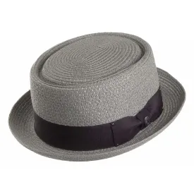 Toyo Braided Pork Pie Hat Grey Wholesale Pack