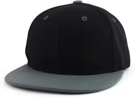 Trendy Apparel Shop Infant to Toddler Kid's Plain Structured Flatbill Snapback Cap