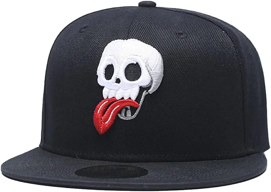 Trucker Hat Fashion Mens Women Snapback Hats - Flat Bill Brim Hat Adjustable Baseball Cap