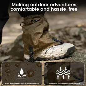 Ultralight Gaiters Waterproof Snow for Hiking Shoes, Lightweight & Adjustable Hiking Boot Gaiters for Men & Women, Leg Gaiters for Skiing, Walking, Climbing, Hunting, Snowshoeing