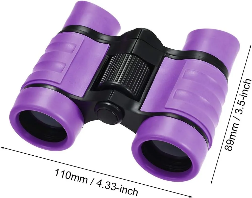 uxcell Binoculars 4X30 Compact Foldable Binoculars Shock Proof Purple with Neck Strap for Bird Watching Hiking Camping