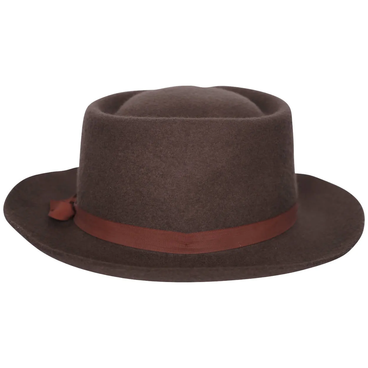 Vintage Effanem Crusher Fedora Brown Wool Felt 7 3/8 Large