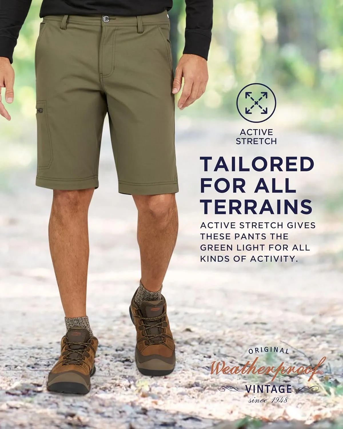 Weatherproof Vintage Mens Convertible Pants - Hiking Pants for Mens with Zip-Off to Short | Mens Utility Hiking Travel Pants