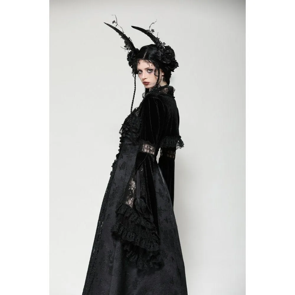 Women's Gothic Ruffled Lace Cape