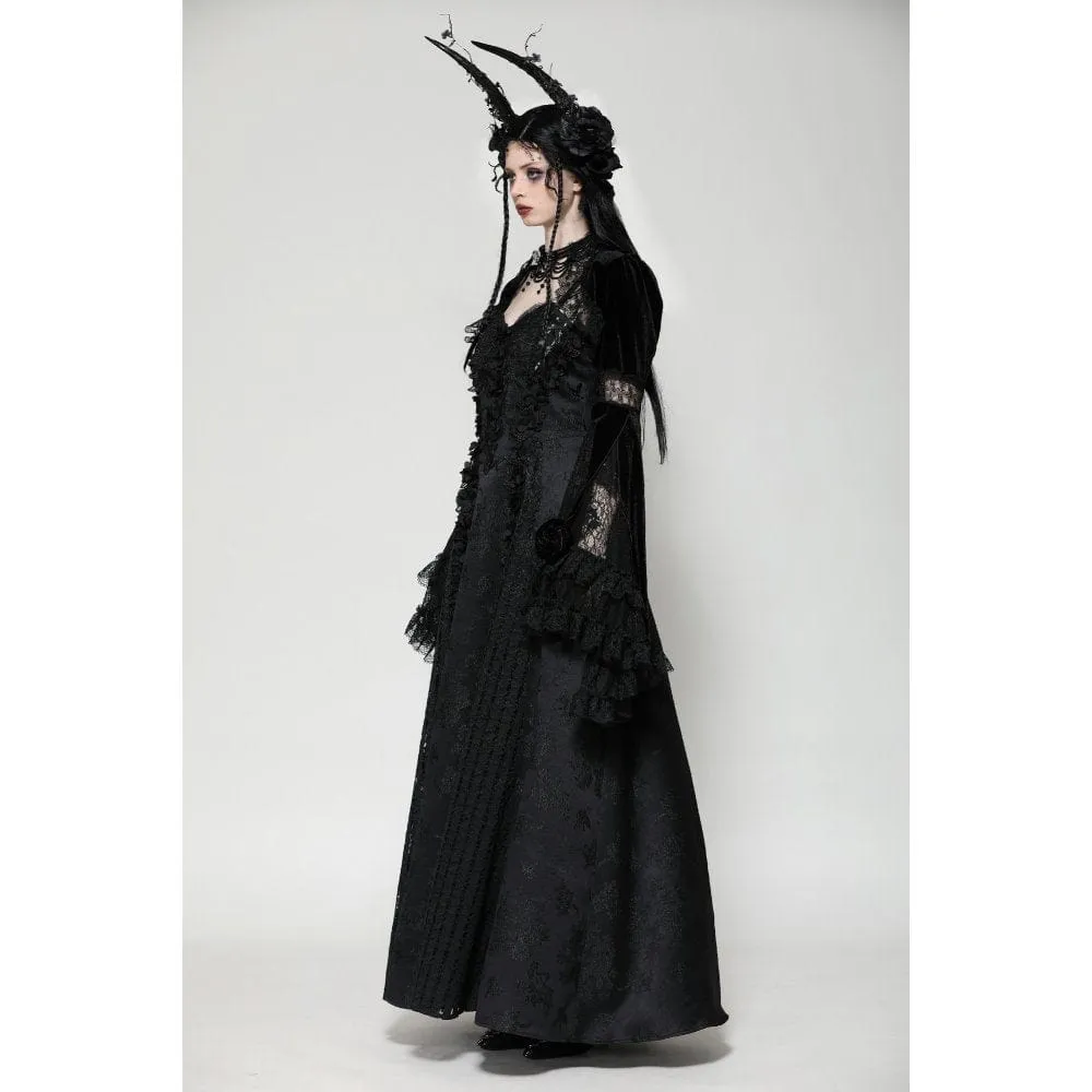 Women's Gothic Ruffled Lace Cape