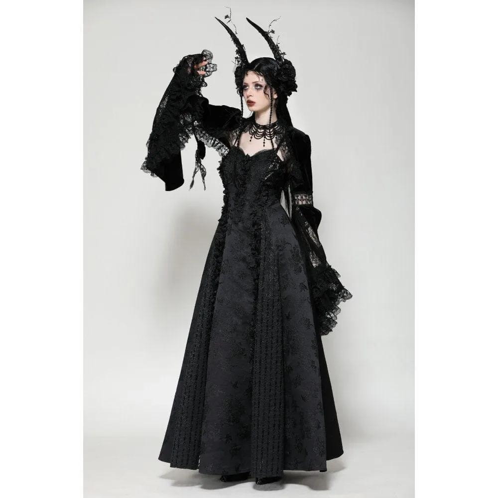 Women's Gothic Ruffled Lace Cape