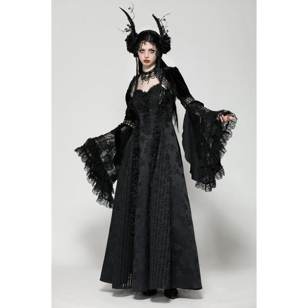 Women's Gothic Ruffled Lace Cape