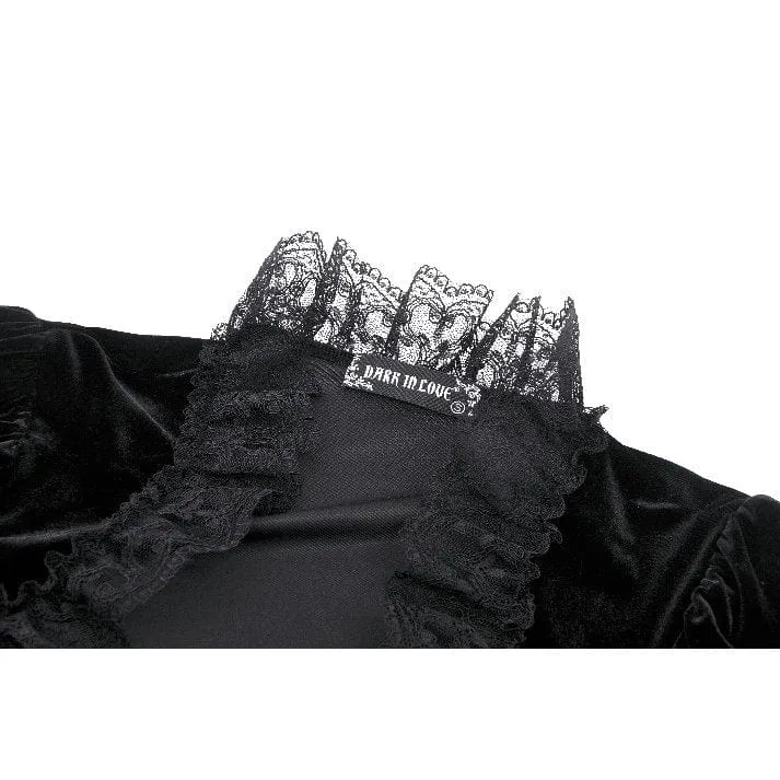 Women's Gothic Ruffled Lace Cape