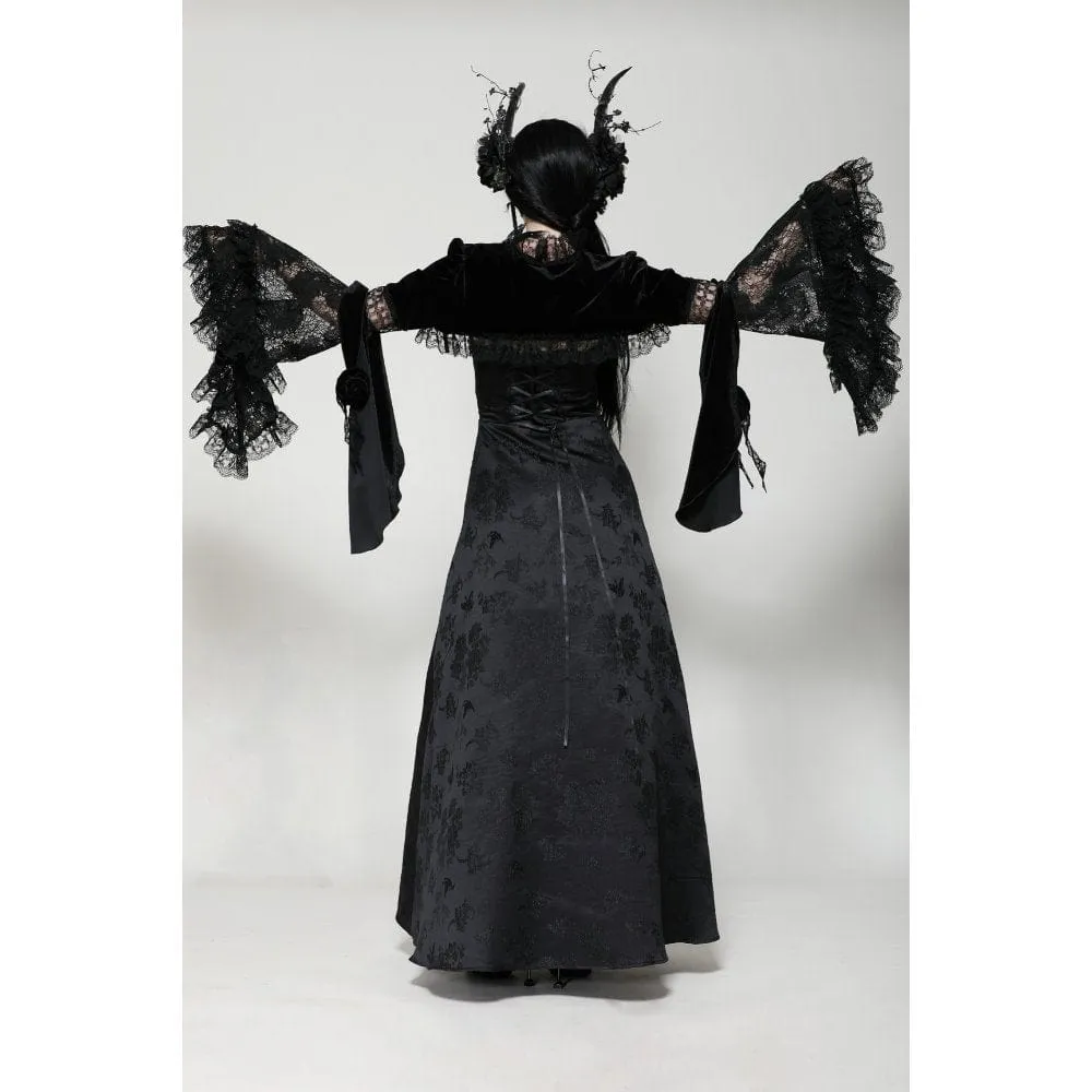 Women's Gothic Ruffled Lace Cape