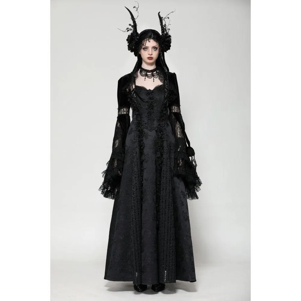 Women's Gothic Ruffled Lace Cape