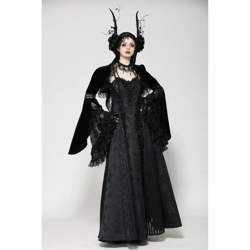 Women's Gothic Ruffled Lace Cape