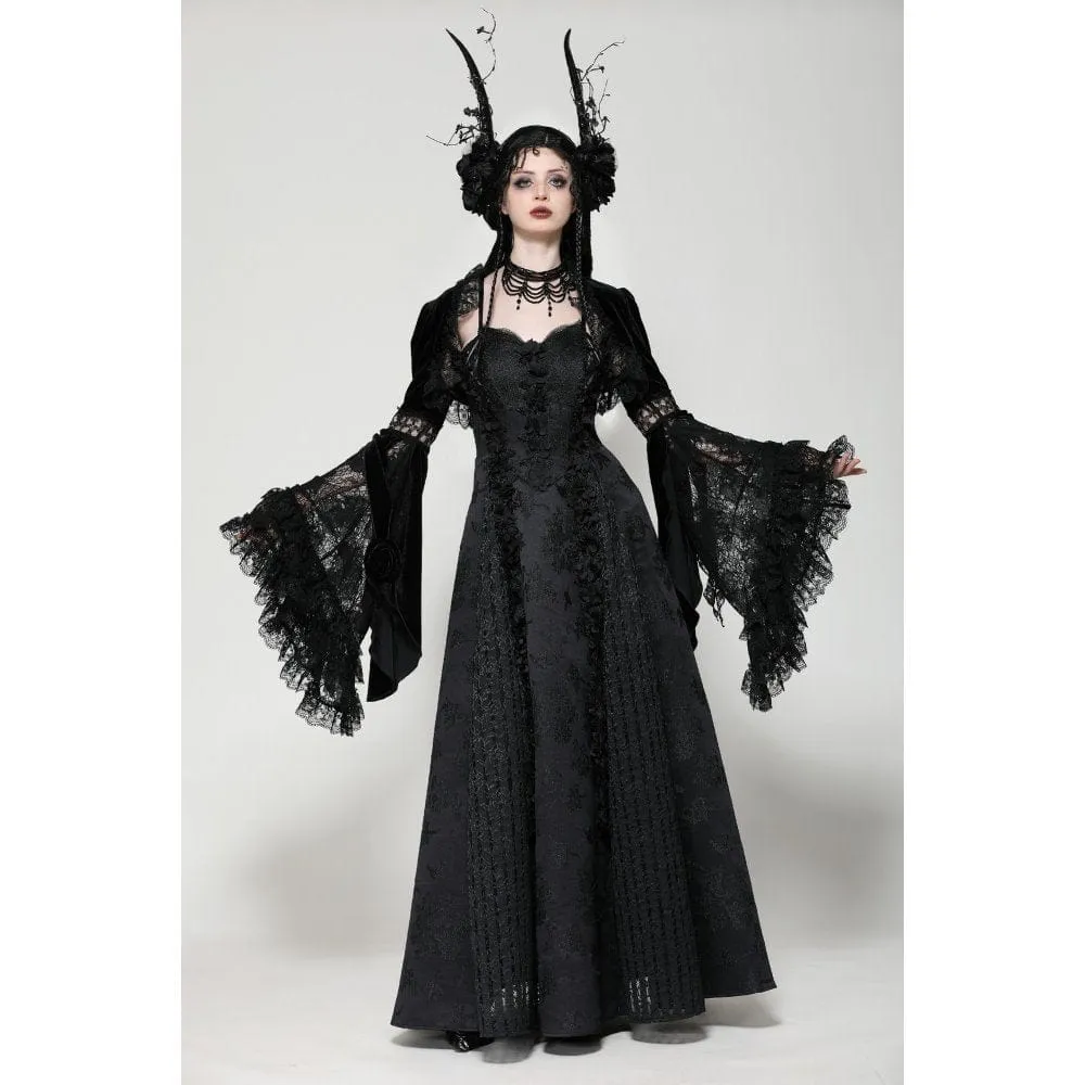 Women's Gothic Ruffled Lace Cape