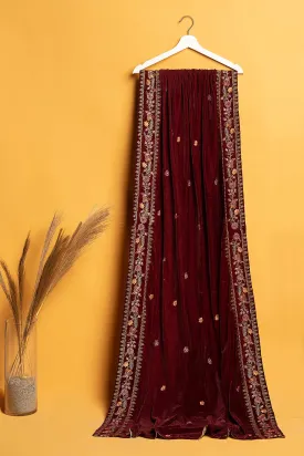 Women's "CALIE" Velvet Embroidered Shawl