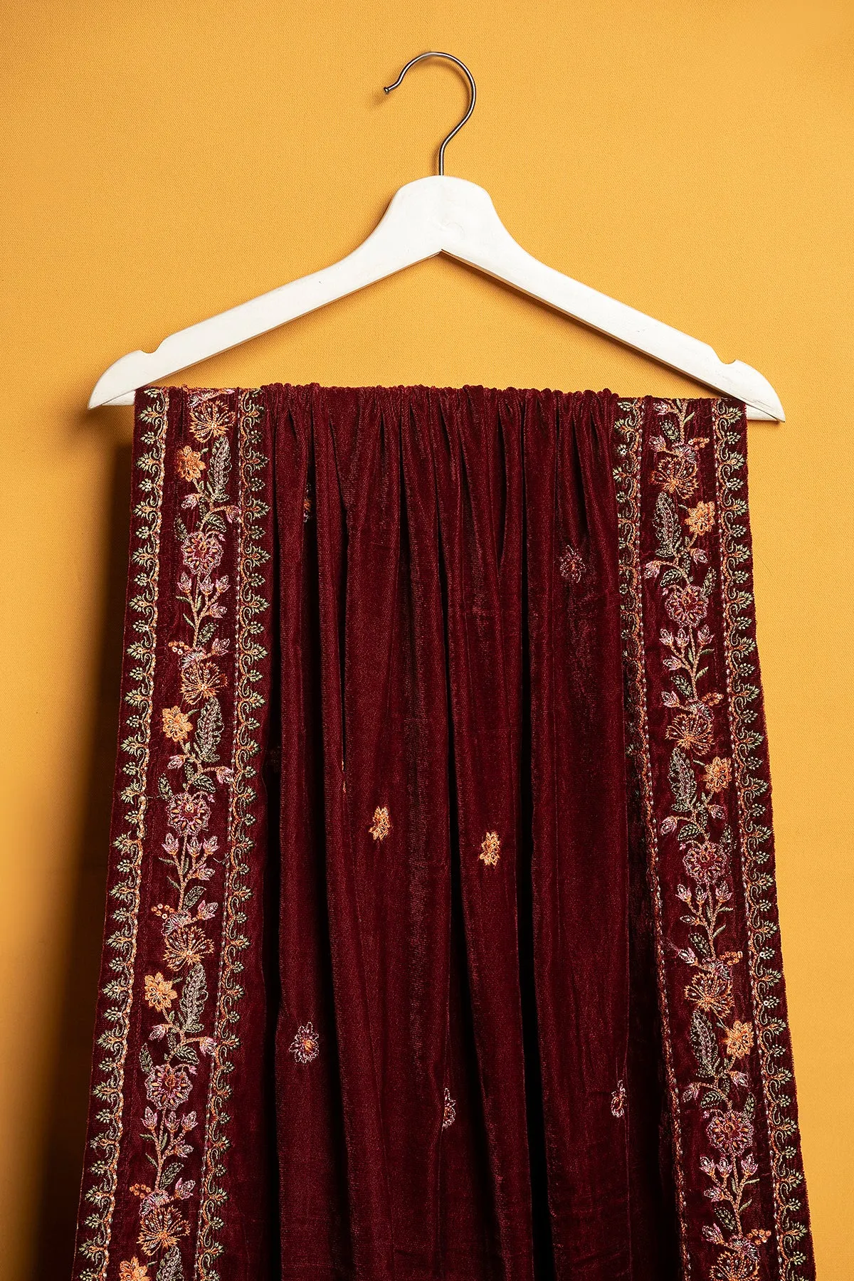 Women's "CALIE" Velvet Embroidered Shawl