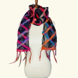 Women's Silk Chiffon Felted Scarf