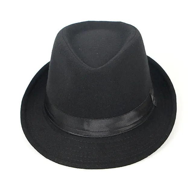 Wool Fedora Jazz Hat Men Chapeu Panama Masculino Sombrero Mujer Women Felt Hats Man Bowler Vintage Black Retro Cap