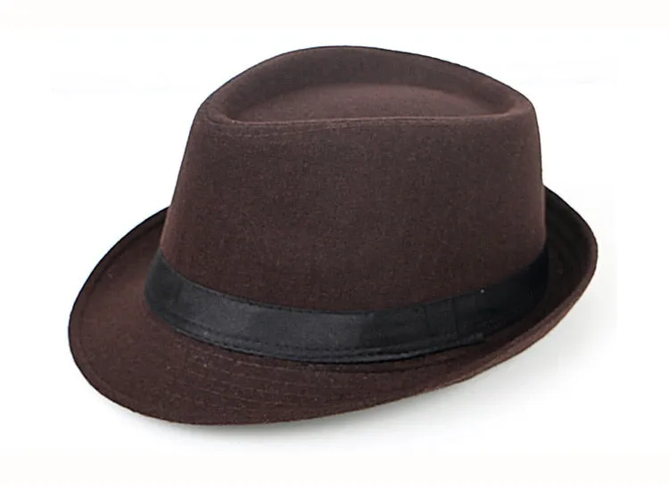 Wool Fedora Jazz Hat Men Chapeu Panama Masculino Sombrero Mujer Women Felt Hats Man Bowler Vintage Black Retro Cap